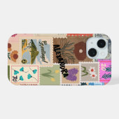 Stamp Collageカラフル Phone Case iPhone 15ケース (裏面横)