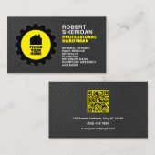 Stamped metal faux texture handyman 名刺 (正面/裏面)