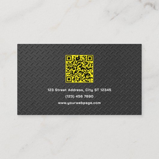 Stamped metal faux texture handyman 名刺 (裏面)