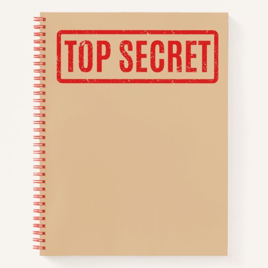 Stamped Top Secret Notebook ノートブック (正面)