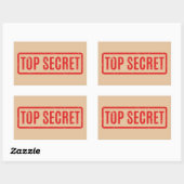 Stamped Top Secret Rectangular Sticker 長方形シール (シート)