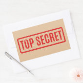 Stamped Top Secret Rectangular Sticker 長方形シール (封筒)