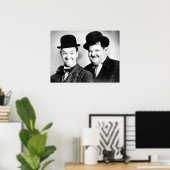 Stan LaurelとOliver Hardy BWヴィンテージD1 ポスター (ホームオフィス)
