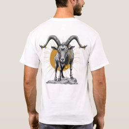 Stance of the Goat – Bold Artistic Animal Illustra Tシャツ