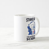 Stand Back – 愛らしい猫科学者による実験 コーヒーマグカップ (正面右)