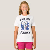 Stand Back – 愛らしい猫科学者による実験 Tシャツ (正面フル)