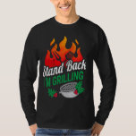 Stand Back I'm Grilling Vintage Christmas BBQおもしろい Tシャツ<br><div class="desc">スタンドバック私はグリルヴィンテージクリスマスBBQおもしろい休日</div>