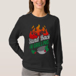 Stand Back I'm Grilling Vintage Christmas BBQおもしろい Tシャツ<br><div class="desc">スタンドバック私はグリルヴィンテージクリスマスBBQおもしろい休日</div>