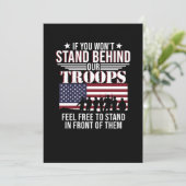 Stand Behind Our Troops Happy Veterans Day Support サンキューカード (スタンド正面)