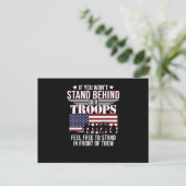 Stand Behind Our Troops Happy Veterans Day Support ポストカード (スタンド正面)