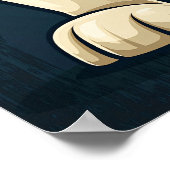 Stand Clear Bulldog – Funny Cartoon Character Art ポスター (角)