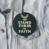 Stand Firm in Faith Christian Inspirational Quote 缶バッジ (インサイチュ)