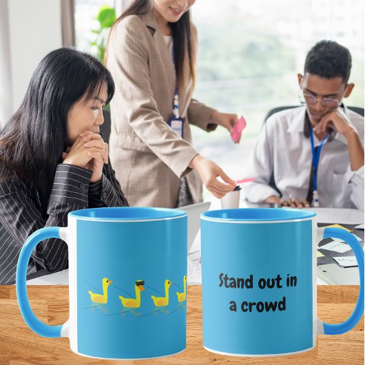 Stand out Cute Motivational Ducks マグカップ