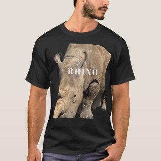 Stand Out in Style with Rhino Print Safari Shirt Tシャツ
