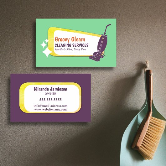 Stand Out Retro Vacuum Professional Cleaning 名刺