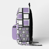 Stand Out with the Pale Purple and White Geometric プリントバックパック (右)