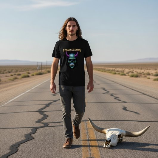 Stand Strong Neon Skull Graphic Tシャツ