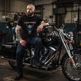 Stand Strong Neon Skull Graphic Tシャツ