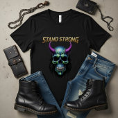 Stand Strong Neon Skull Graphic Tシャツ
