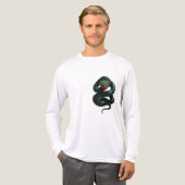 Stand Tall — Coiled Cobra Men’s Tee (Emerald, Gold トライブレンドTシャツ (正面全体)