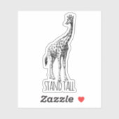 Stand Tall Graceful Giraffe シール (シート)