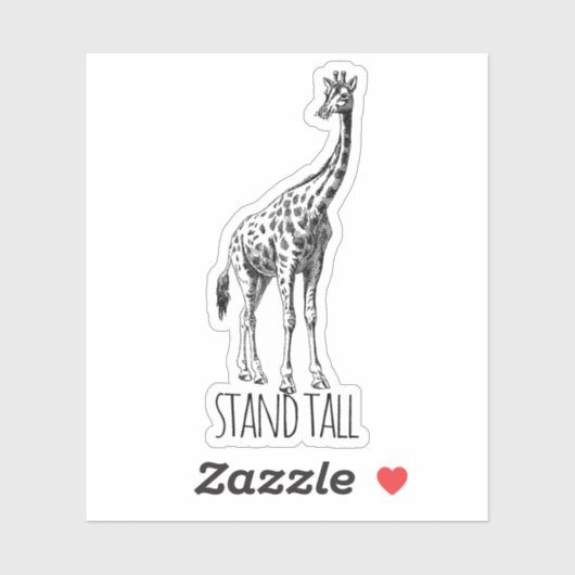 Stand Tall Graceful Giraffe シール (シート)
