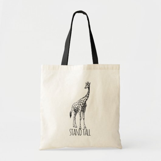 Stand Tall Graceful Giraffe トートバッグ (正面)