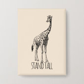 Stand Tall Graceful Giraffe 缶バッジ (正面)