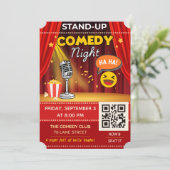 Stand-Up Comedy Night Ticket | QR Code Invite 招待状 (スタンド正面)