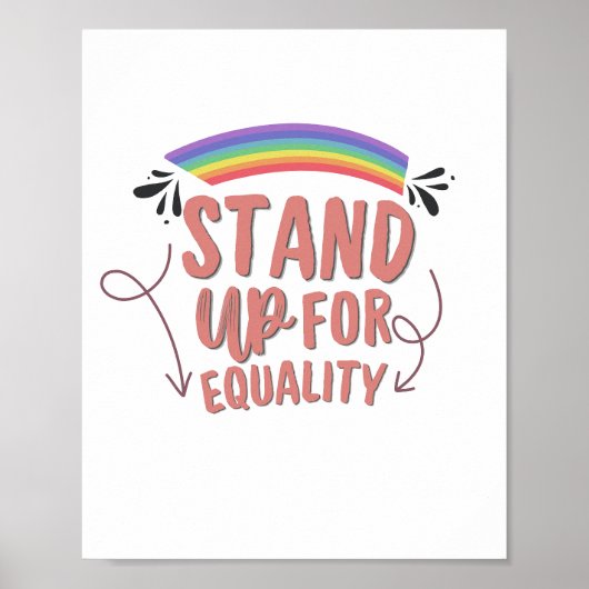 Stand up for Equality - Inclusive Pride Wall Art  ポスター (正面)