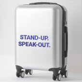 STAND-UP SPEAK-OUT Hankamer Artjunkhaus 平和 愛 シール (スーツケース)