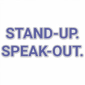 STAND-UP SPEAK-OUT Hankamer Artjunkhaus 平和 愛 シール (正面)