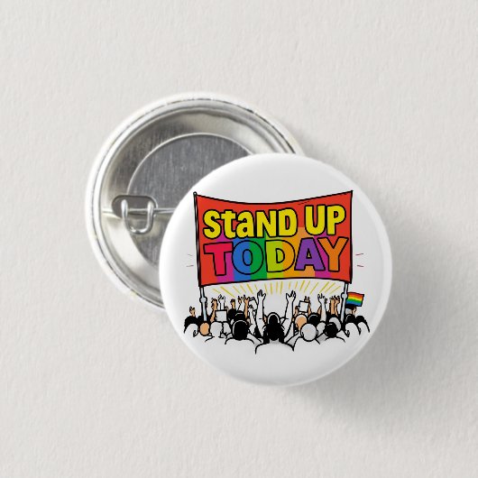 [STAND UP TODAY]ボタン 缶バッジ (正面&裏面)