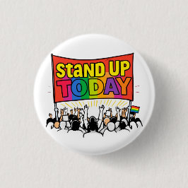 [STAND UP TODAY]ボタン 缶バッジ