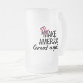 Stand with Trump: Gear Up for 2024! フロストグラスビールジョッキ (正面右)