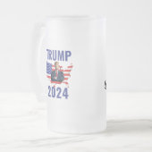 Stand with Trump: Gear Up for 2024! フロストグラスビールジョッキ (正面左)