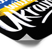 Stand With Ukraine Support Solidarity Peace Ukrain ポスター (角)