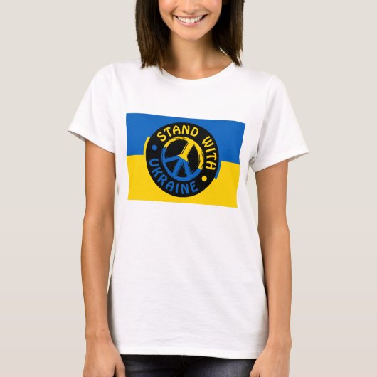 Stand with Ukraine tshirt Tシャツ (正面)