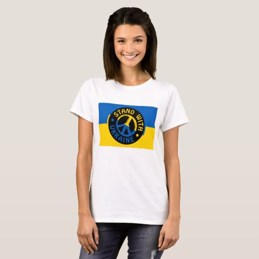 Stand with Ukraine tshirt Tシャツ (正面フル)