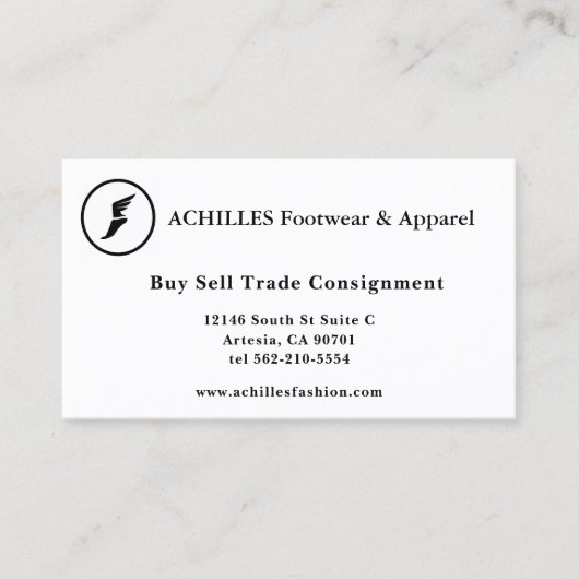 Standard, 3.5" x 2.0" Business Card コーリングカード (正面)