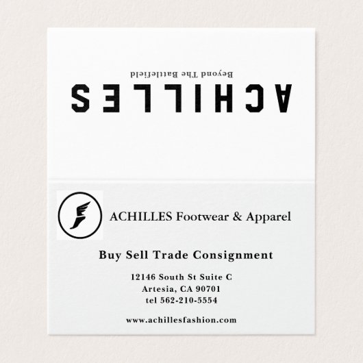 Standard, 3.5" x 2.0" Business Card 名刺 (外部フラット)