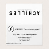 Standard, 3.5" x 2.0" Business Card 名刺 (外部フラット)