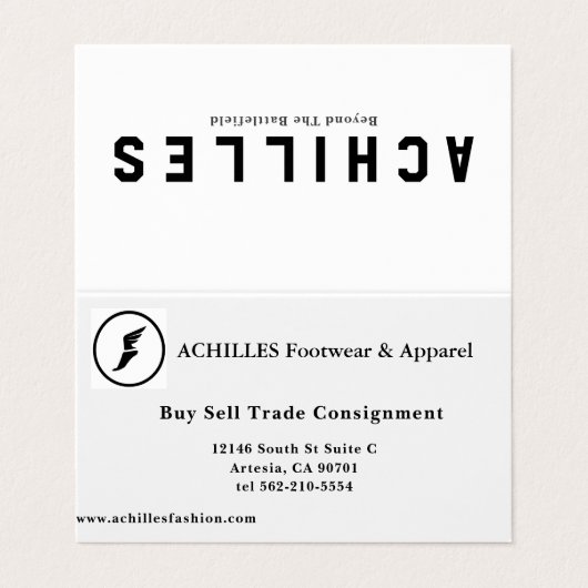 Standard, 3.5" x 2.0" Business Card 名刺 (外部フラット)