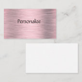 Standard 3.5" x 2.0" Business Card Stainless Metal 名刺 (正面/裏面)