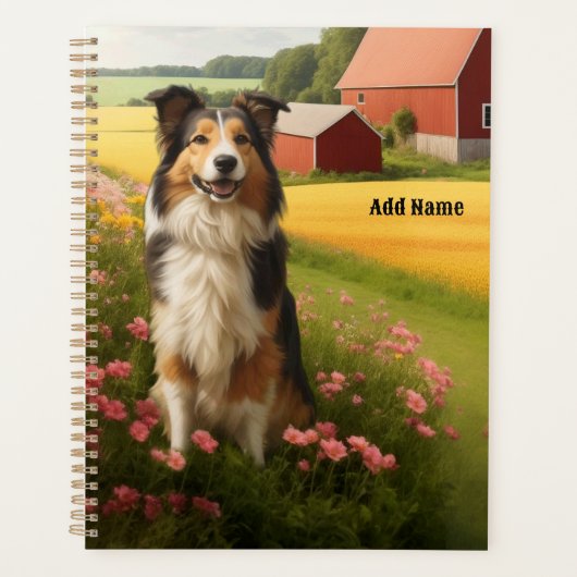 Standard Collie on Farm プランナー手帳 (正面)