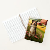 Standard Collie on Farm Notebook ノートブック (内部)
