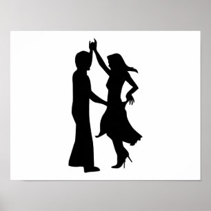 Standard dancing couple ポスター