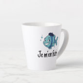 Standard Latte Mug - Je m'en fish カフェラテマグ (右アングル)