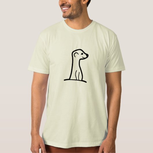 Standard MeerKat Shirt on オーガニック Shirt Tシャツ (正面)