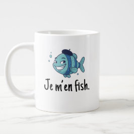 Standard Mug - Je m'en fish ジャンボコーヒーマグカップ